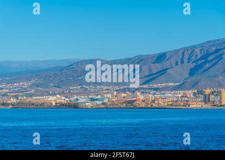 Seaside view of the southern coast of Tenerife, Canary islands, Spain. Stock Photo