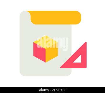 blueprint concept plan single isolated icon with filled line and ...