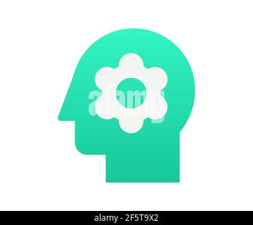 thought process think single isolated icon with outline style black and ...