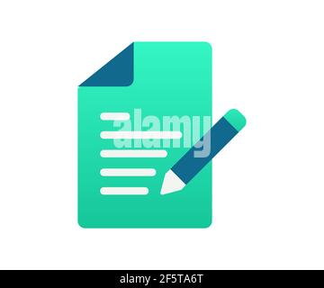 document create write single isolated icon with filled line and outline ...