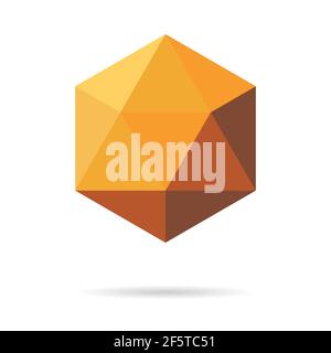Low poly geometric polygon, transform triangle vector logo, art with shadow concept isolated on background . Stock Vector