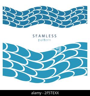 Stylized blue waves and drops on a light background Stock Vector
