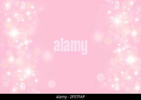 Abstract pink bokeh light illustration background with sparkles Stock ...