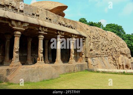 Mamallapuram, varaha cave Stock Photo