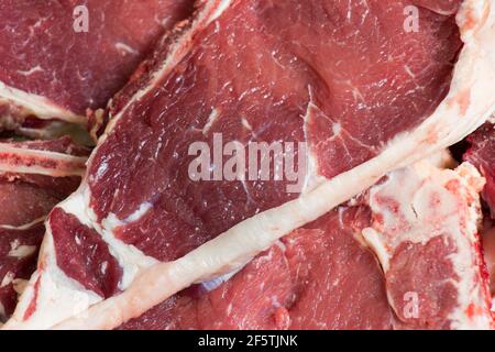 Fresh meat background. Raw steak texture Stock Photo