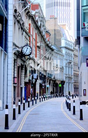 Throgmorton Street, City of London Stock Photo
