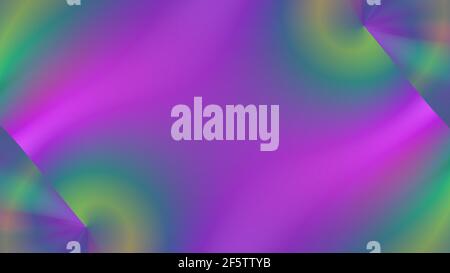 Abstract neon purple green symmetrical background. Stock Photo