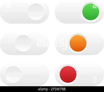 Power button, ON-OFF switch UI, GUI icon — Stock vector illustration, Clip art graphics Stock Vector