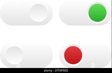 Power button, ON-OFF switch UI, GUI icon — Stock vector illustration, Clip art graphics Stock Vector