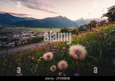 Beautiful view of the city of Zell am See Stock Photo