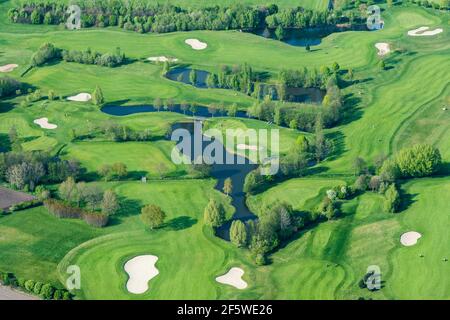 Golf Course Gut Brettberg, Lohne, County of Vechta, Lower Saxony, Germany Stock Photo