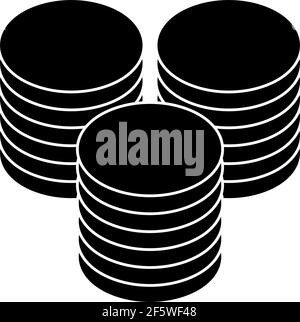 Multitier, layered icon for computing, or generic stack theme. Harddisk, harddrive icon, symbol — Stpck vector illustration, Clip art graphics Stock Vector