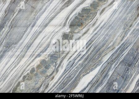 Cut of natural Karelian marble close-up Stock Photo