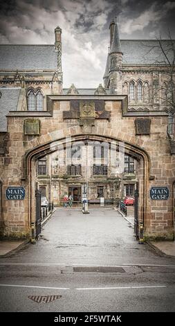 GLASGOW, SCOTLAND - APRIL 03, 2016: Several  locations within the university were used as a filming location for the popular TV show, Outlander. Stock Photo