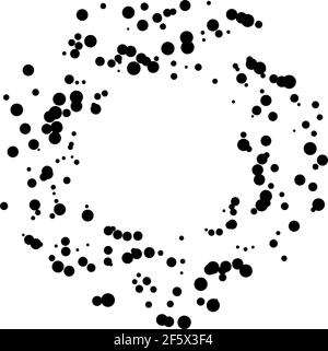 Random dots, circles design element. Speckles, dotted abstract design ...