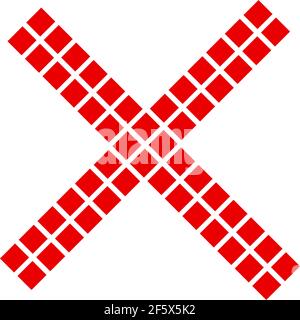 Cross sign, symbol. Letter X Graphics — Stock vector illustration, Graphics clip art Stock Vector
