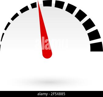 Dial, meter gauge vector illustration. Measurement, level, performance concept — Stock vector illustration, Clip art graphics Stock Vector