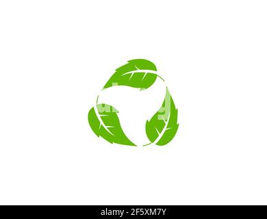 Vector illustration. Eco leaves recycle icon Stock Vector