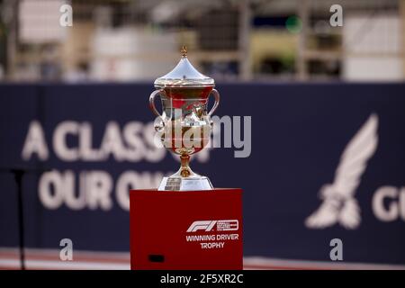 Sakhir, Bahrain. 28th Mar, 2021. Bahrain Trophy during Formula 1 Gulf Air Bahrain Grand Prix 2021 from March 26 to 28, 2021 on the Bahrain International Circuit, in Sakhir, Bahrain - Photo DPPI/LiveMedia Credit: Paola Benini/Alamy Live News Stock Photo