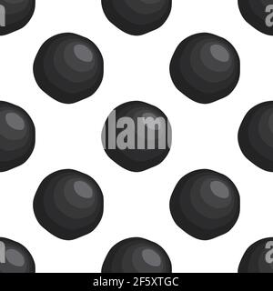 Illustration on theme big pattern identical types fish caviar, egg equal size. Egg pattern consisting of fresh fish caviar for colored print on wallpa Stock Vector