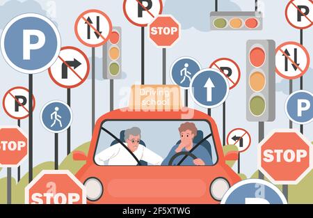 Road safety rules and symbols on chart with Brush pen and acrylic  paints.... | Road safety poster, Safety posters, Save environment poster  drawing