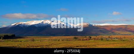 Helvellyn Range from the east, Lake District, Cumbria Stock Photo
