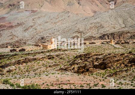 Abandoned minery village of Aouli near Midelt in Morocco Stock Photo