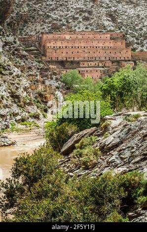 Abandoned mines village of Aouli near Midelt in Morocco, 2015 Stock Photo