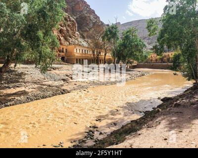 Abandoned mines village of Aouli near Midelt in Morocco, 2015 Stock Photo