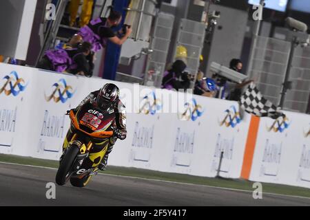 Doha, Qatar. 28th Mar, 2021. Races for MotoGP Barwa Grand Prix of Qatar at Losail International Circuit, Qatar. March 28, 2021 In picture: Sam Lowes Carreras del Gran Premio de MotoGP Barwa de Qatar en el Circuito Internacional de Losail, Qatar. 28 de marzo de 2021 POOL/ MotoGP.com/Cordon Press Images will be for editorial use only. Mandatory credit: © MotoGP.com Credit: CORDON PRESS/Alamy Live News Stock Photo