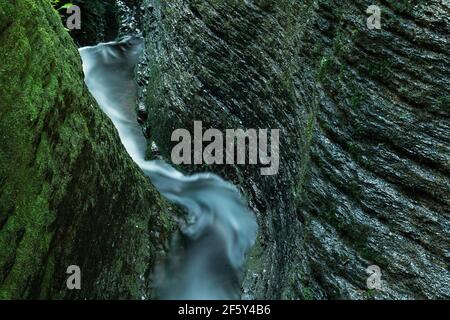 The V-Slot Canyon Falls in the Ozarks Stock Photo