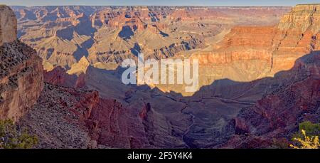 Grand Canyon Abyss along Hermit Road Stock Photo
