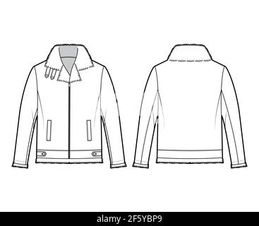 Sketch women leather jacket Royalty Free Vector Image