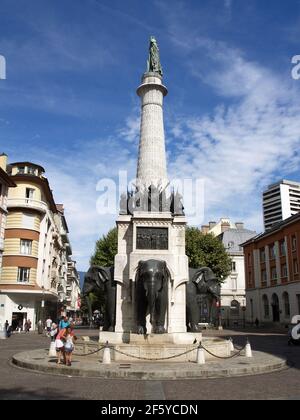 La Fontaine des Éléphants, Chambery, France Stock Photo