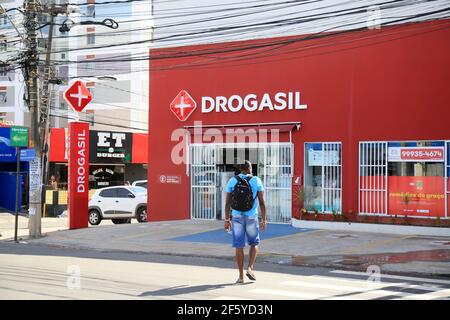 Facade of Drogasil Drugstore Editorial Image - Image of branch