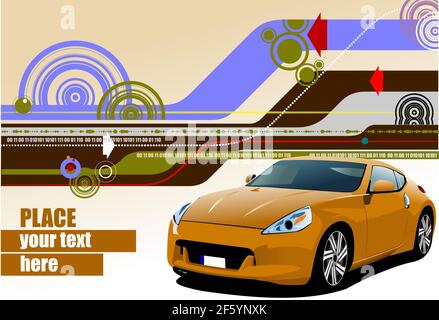 Abstract hi-tech background. Colored vector 3d fine illustration Stock Vector