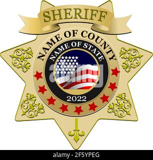 Sheriff's badge on a white background Stock Vector