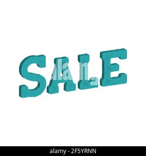 3d sale message vector background. Letters in grunge effect. Stock Vector illustration isolated Stock Vector