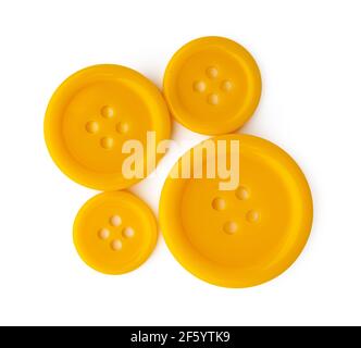 Large plastic clothes button isolated on white background Stock Photo