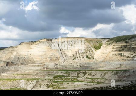 Badbhoun cement quarries in Chekka town, Koura district, Lebanon Stock Photo