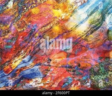 Chaotic colorful dabs, abstract background. Vector element for your design. Vector illustration Stock Vector