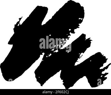 Hand drown brush texture.  Vector illustration of paint blot Stock Vector