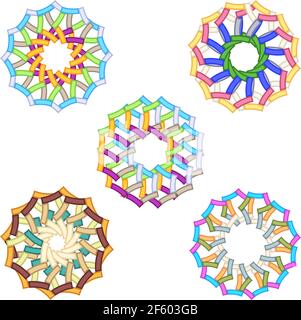 Abstract ornament set for creative design Stock Vector