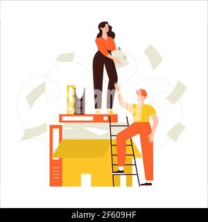 People share documents Stock Vector