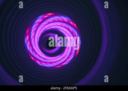 Abstract swirl tunnel with purple light on a background pattern textured for design. Stock Photo