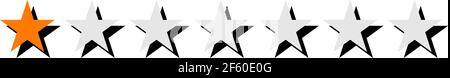 Star rating element series. Customer satisfaction, quality level ...
