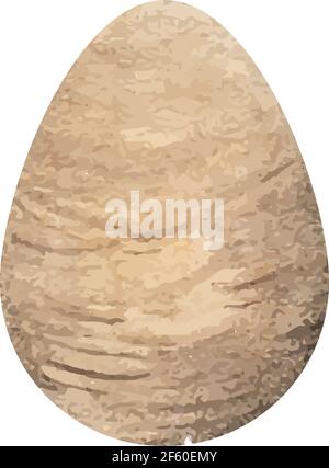 Easter Bird egg. Bright textured multicolored wild bird egg. Watercolor vector illustration. Isolated on white background Stock Vector