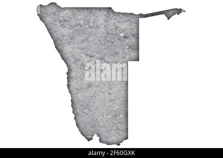 Map of Namibia on weathered concrete Stock Photo - Alamy