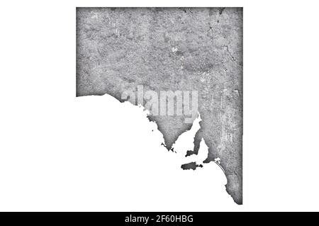 Map of South Australia on weathered concrete Stock Photo - Alamy