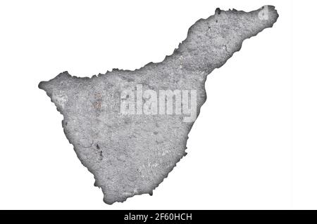 Map of Tenerife on weathered concrete Stock Photo - Alamy